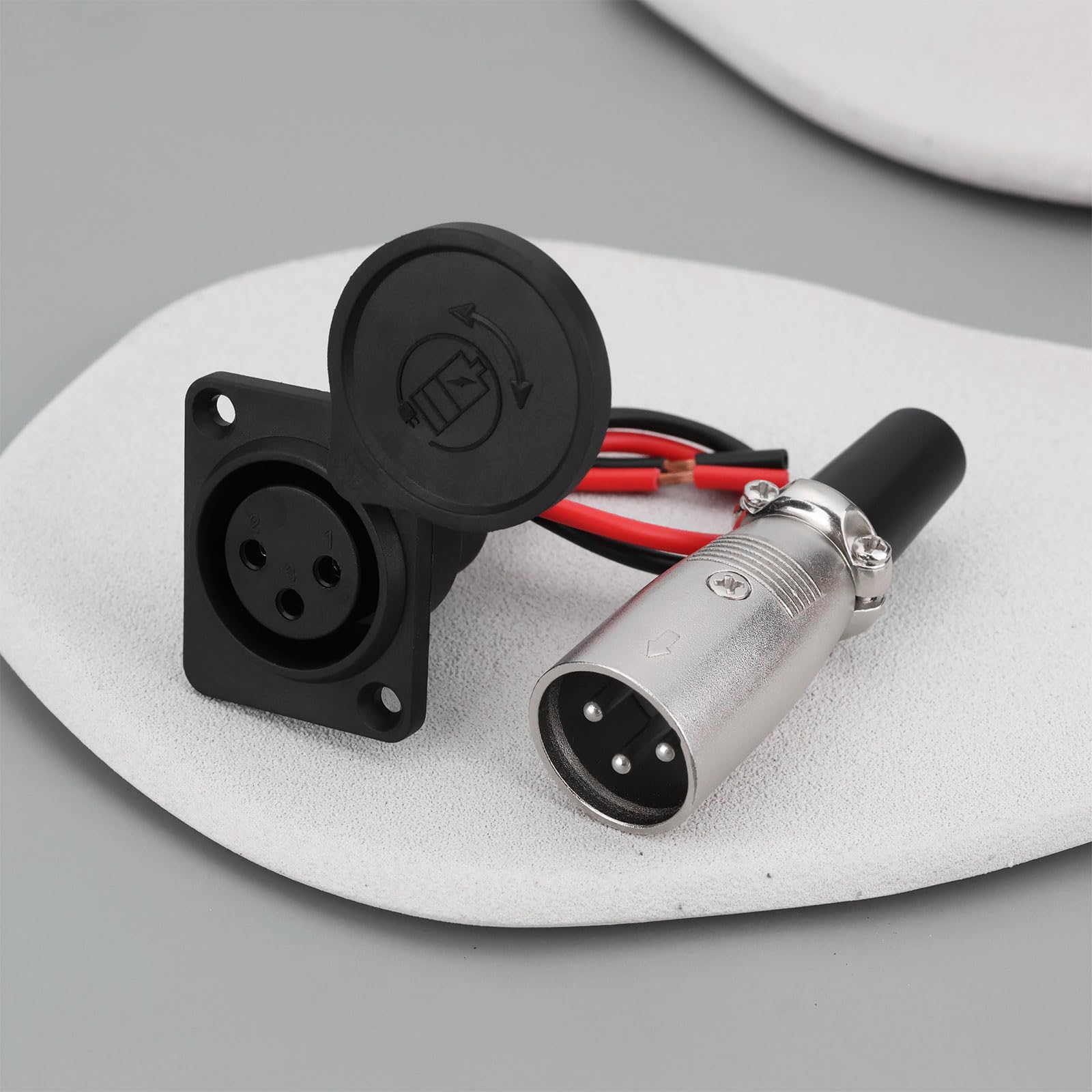 OTOTEC 3-pinowy kabel XLR żeński port ładowania i męskie złącze wtyczka elektryczna hulajnoga wózek inwalidzki