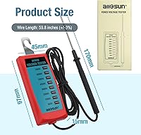 Vista 7 de ALLOSUN GK503B NEON Probador de voltaje de valla eléctrica Max 7 kV, rojo