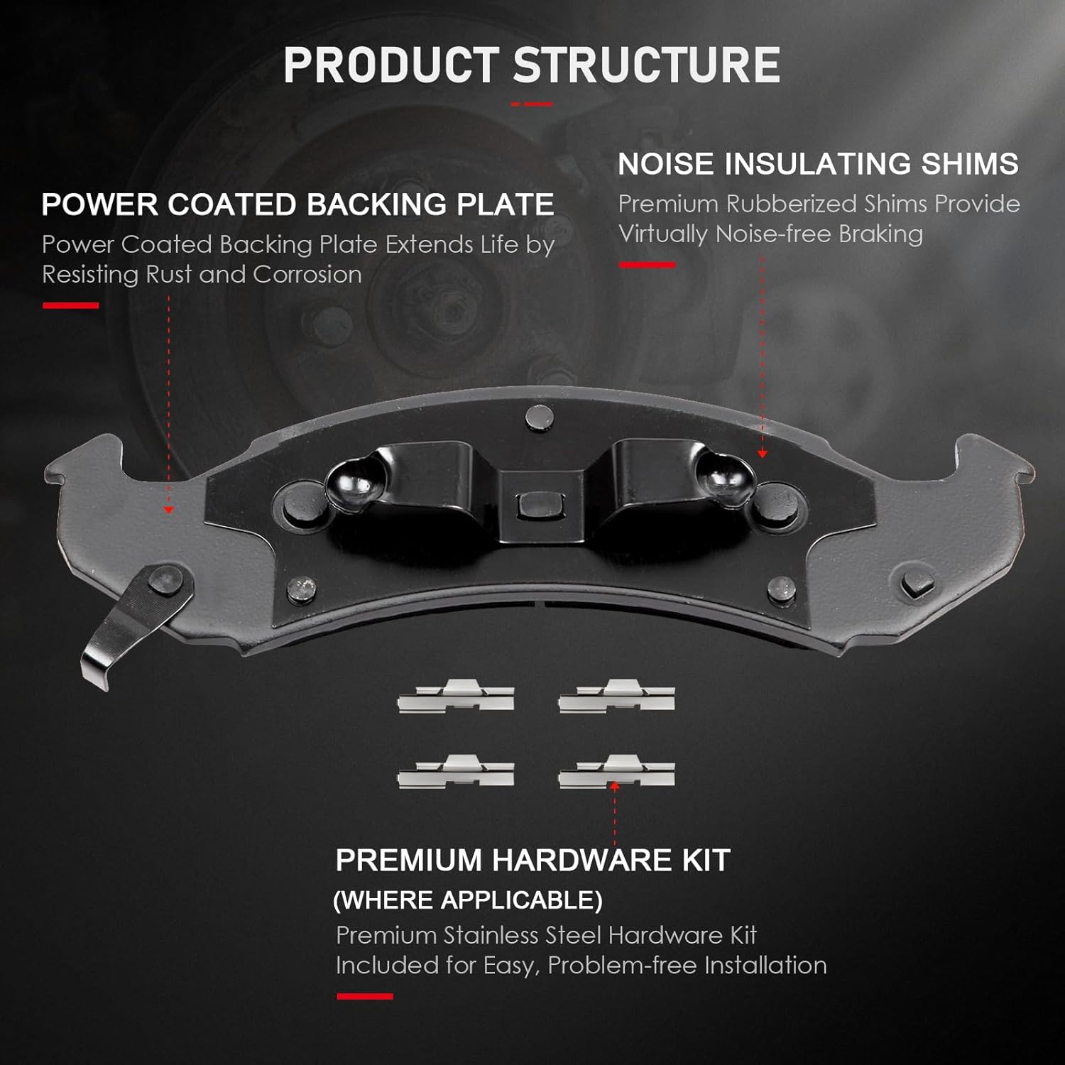 cciyu D623 Front Ceramic Brake Pads Kits 4pcs fit For Buick LeSabre,Riviera,For Cadillac DeVille,Seville,For Chevy Lumina APV,For Oldsmobile 88,98,Aurora,LSS,For Pontiac Firebird