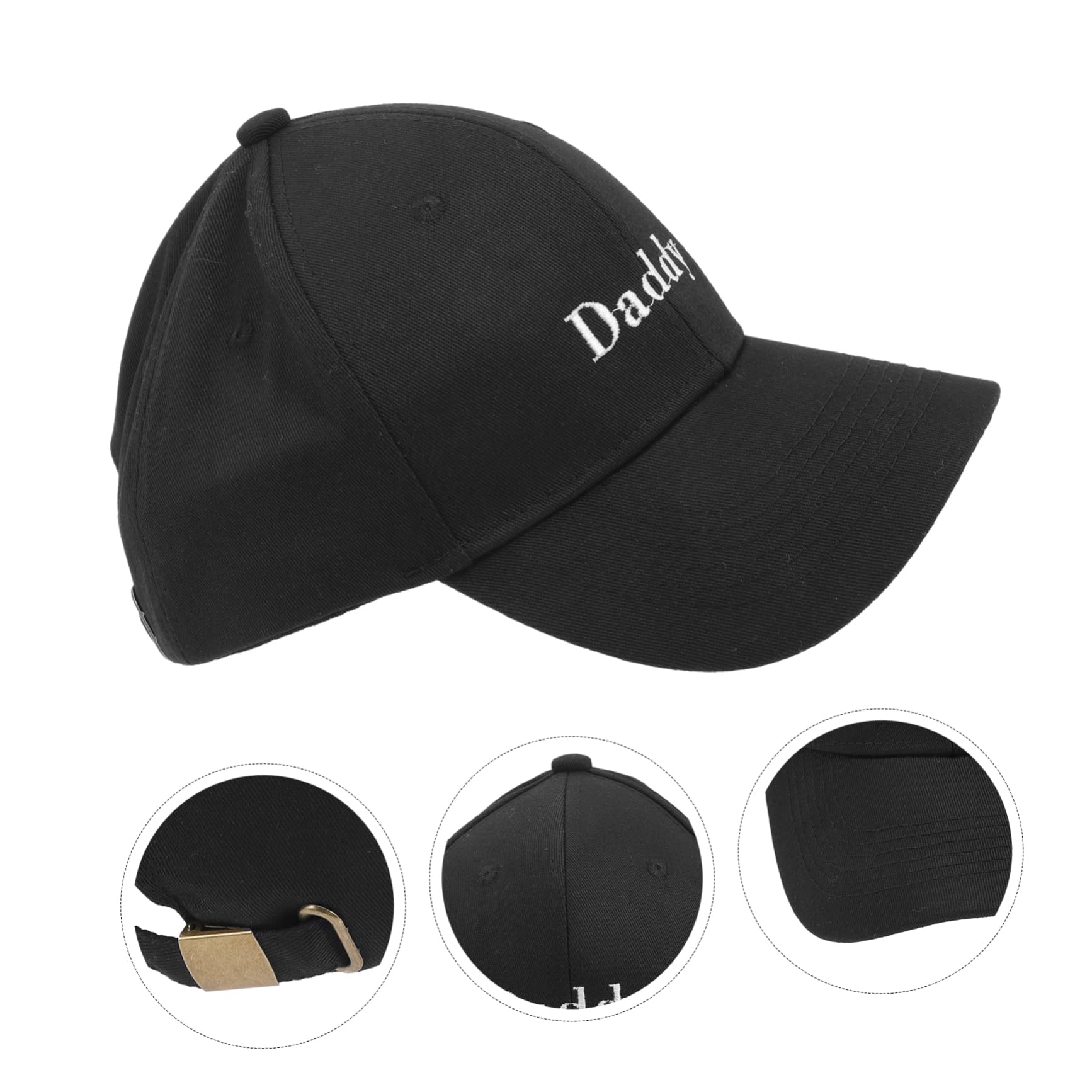 Ipetboom papá Gorras de béisbol Sombrero Sol chapéu de Sol Baseball Cap Sun Hat Sombreros Gorras de Beisbol para Hombre Gorra Gorra de Hombre Gorras de Beisbol para Mujer Tela Black