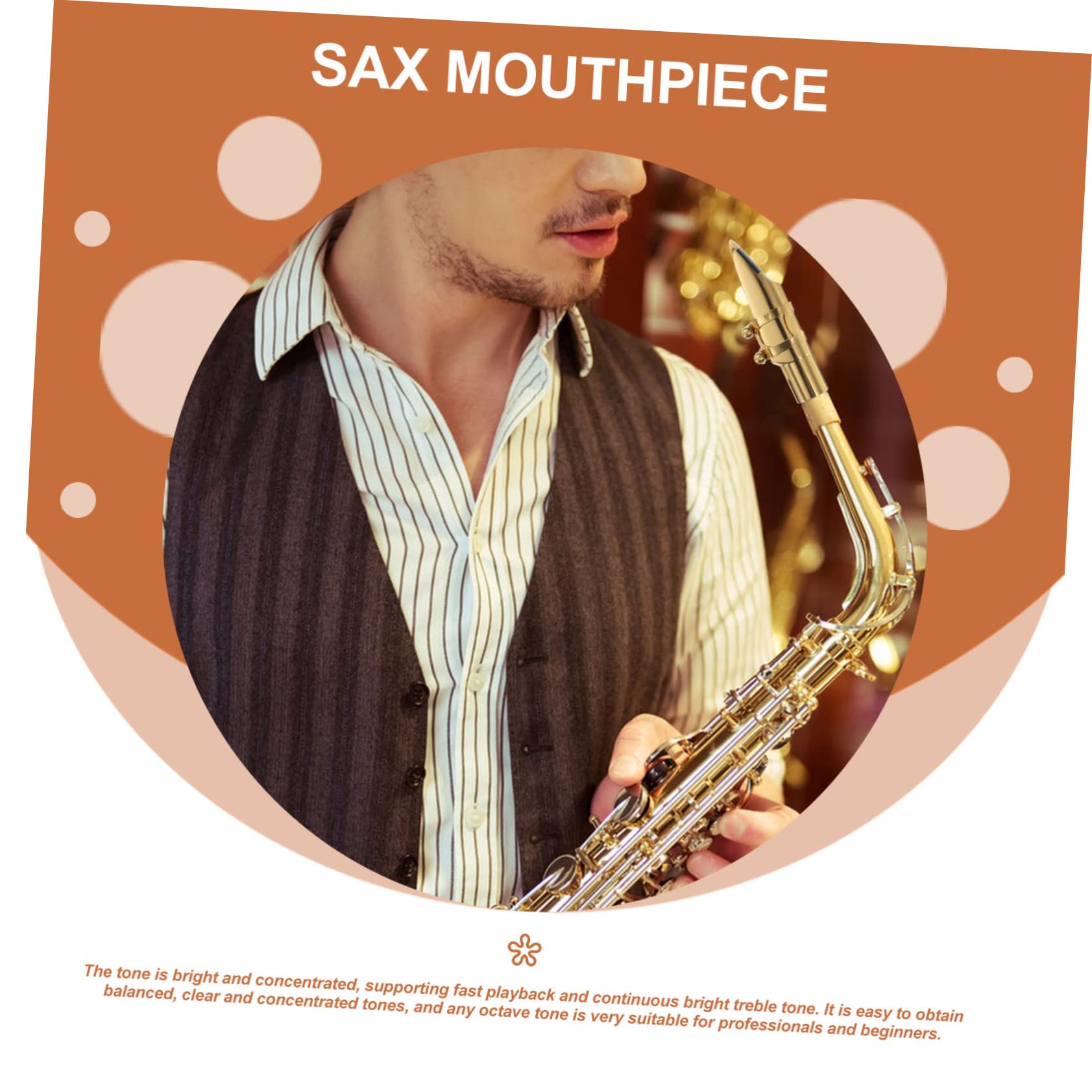 BESTonZON Saksofonowy Altowy Cap Instrument Muzyczny Dostaw Sax Metalowy Sax Instrument Dostarcza Akcesoria Do Saksofonu Altowego Zestaw