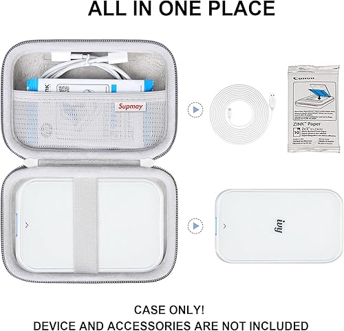 Miniatura 9 de Estuche rígido de transporte compatible con Canon Ivy 2 Mini impresora fotográfica, impresora portátil inalámbrica Bluetooth para smartphone,