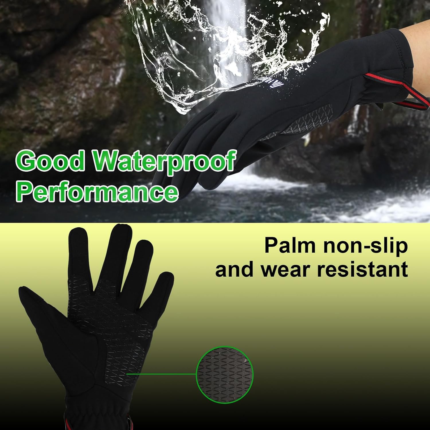 Winter Gloves for Men Women, Unisex Waterproof Touchscreen Warm Cycling Gloves, Windproof Anti-Slip Thermal Running Glove for Driving Riding Skiing Climbing - Image 5