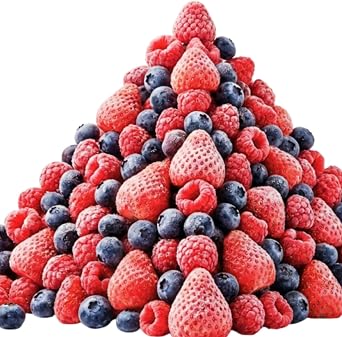 KIMONO FRUITS Frozen Mixed Berries Strawberry, Blueberry, Raspberry 35.4 oz 1,000 g, Three Berry Fruit, Strawberry Mexico or Peru, Blueberry Chile, Raspberries Servia, Chile, etc.