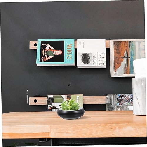 Miniatura 5 de Yardwe Maceta de cerámica redonda de gran diámetro para plantas suculentas de cerámica de cerámica de tazón de fuente de cerámica