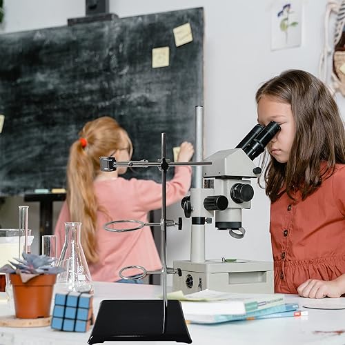 Miniatura 14 de Soporte pesado de laboratorio, soporte de metal de 24 pulgadas, soporte de anillo, soporte de retorta de grado industrial, juego de soporte de Base