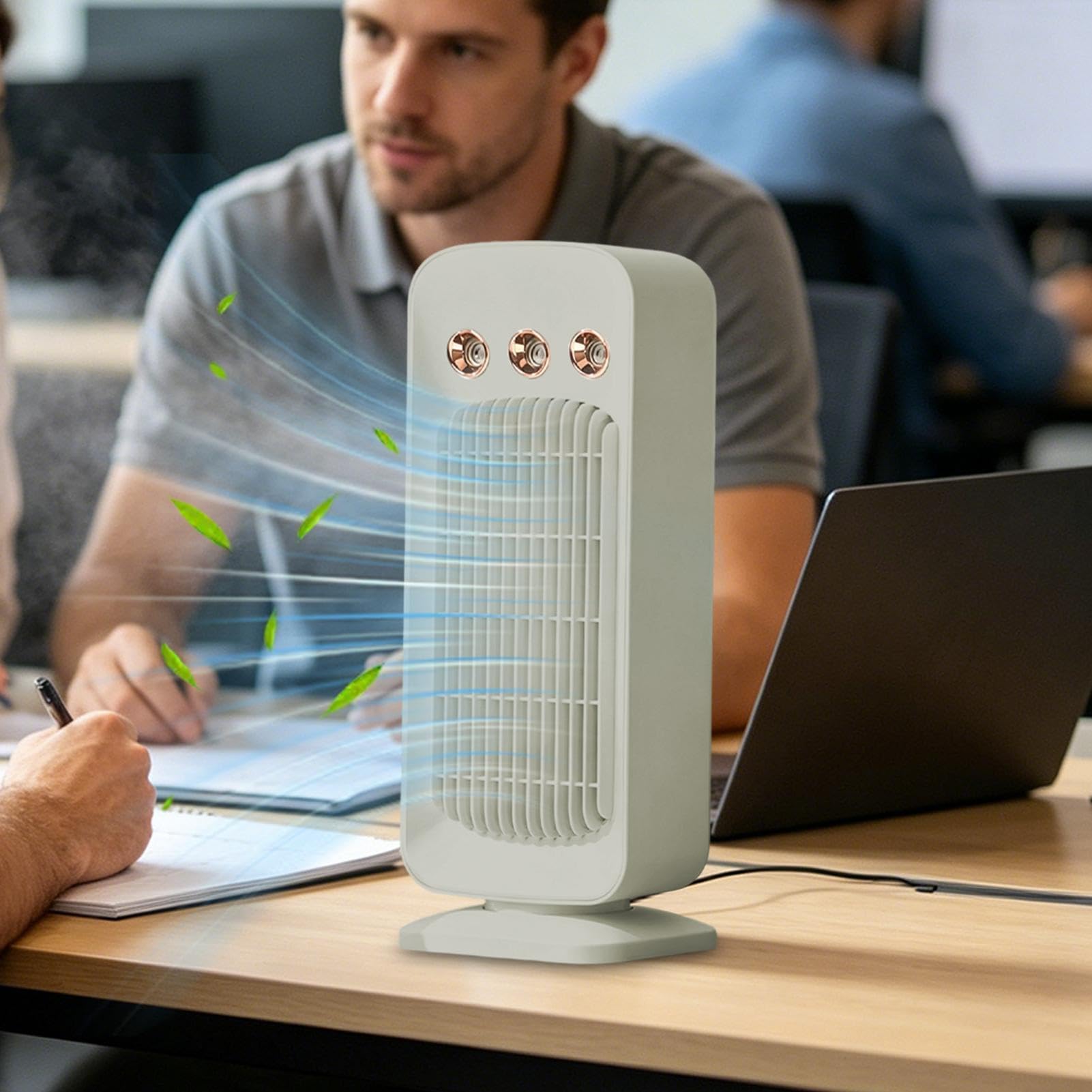 Ventilatore a ricaricabile oscillante a 3 velocità
