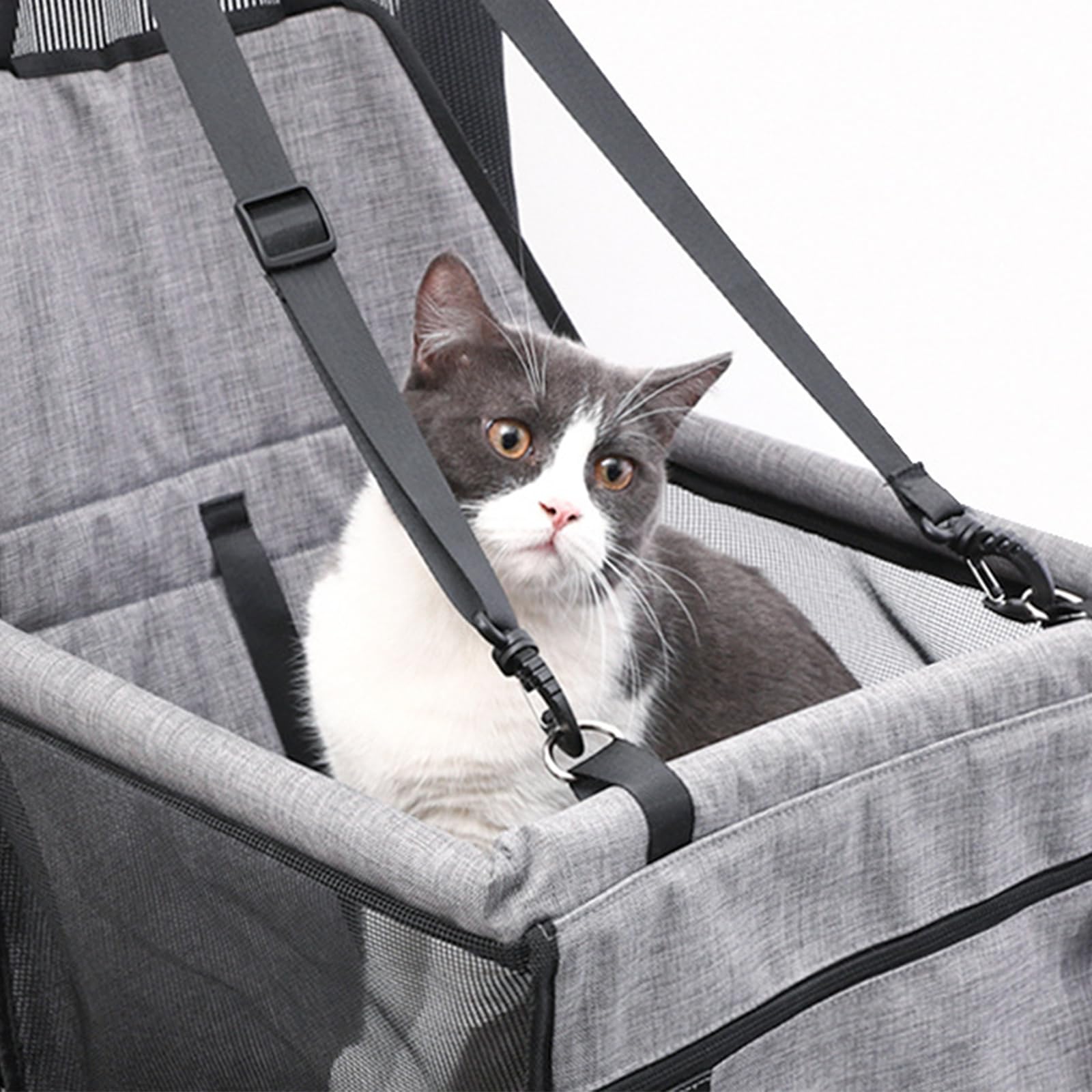 Asiento de Coche Transpirable, Impermeable y Plegable para Perros Pequeños - Asiento Trasero