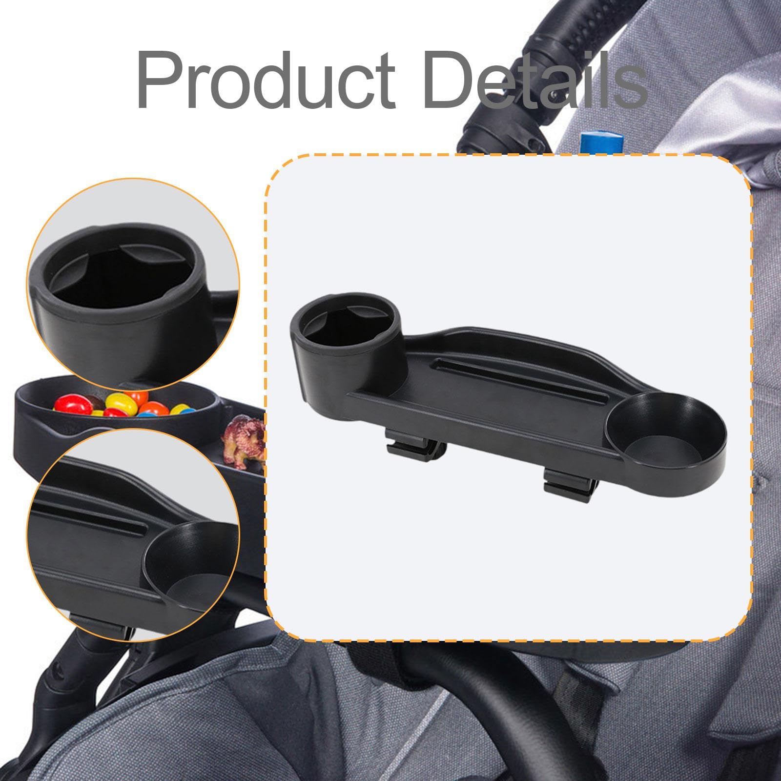 Qianly Plateau pour Poussette, Noir, Accessoire Professionnel Facile à Utiliser pour