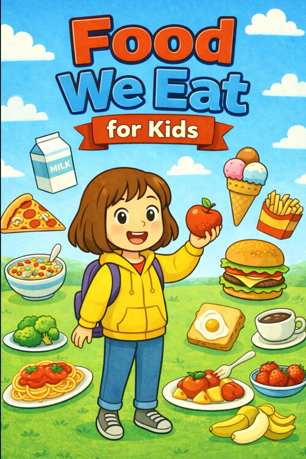 Food We Eat for Kids: A Simple First Food Vocabulary Book for Toddlers Ages 3–6 with Fruits, Vegetables and Everyday Meals