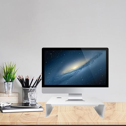 Miniatura 3 de jojofuny Ergonomic Monitor Stand Riser Desk Bracket with Non-skid Feet for Laptops Printers Up to Smooth Platform Laptop Stand for Comfortable