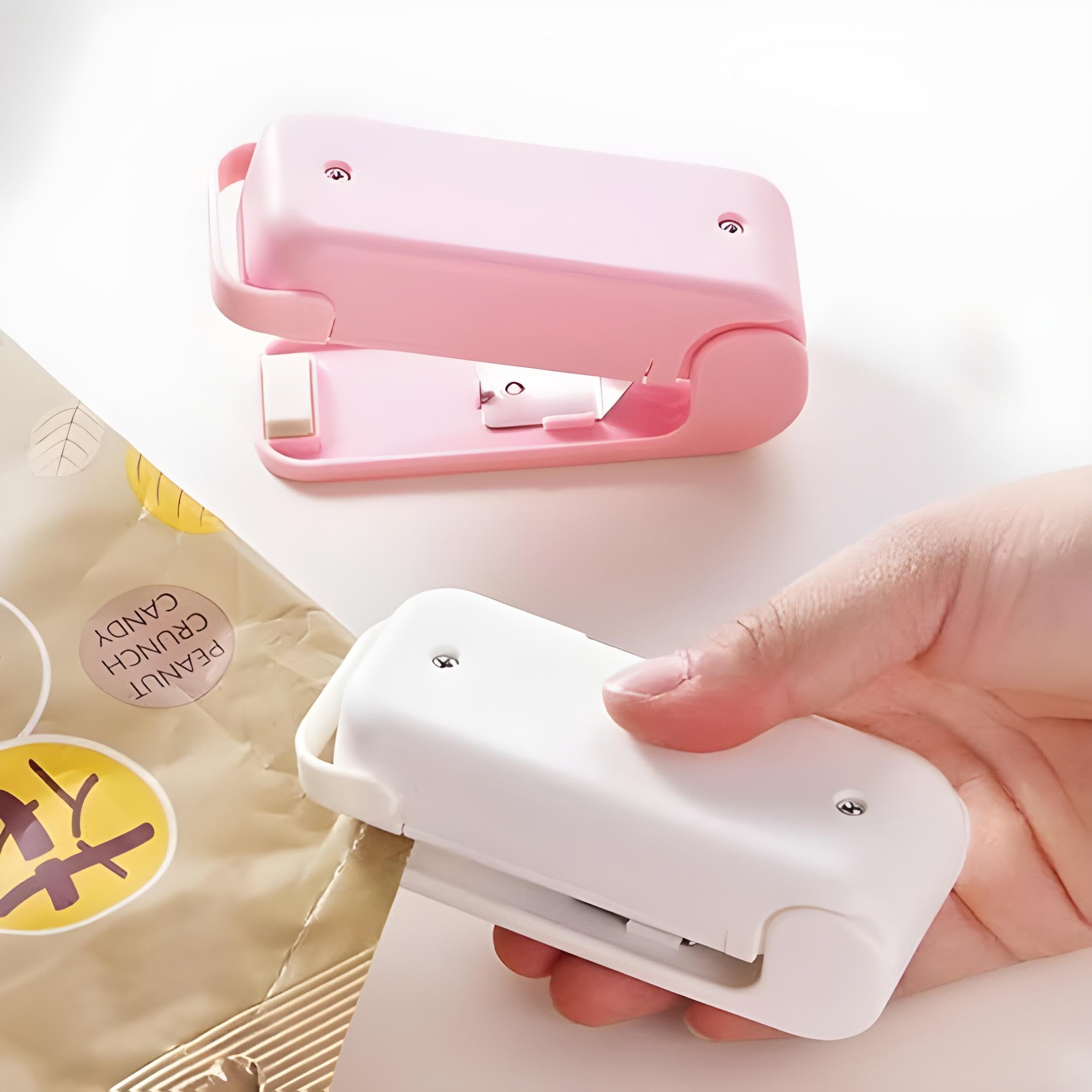 Oblivion Portable Mini Handheld Sealing Machine for Plastic Bag Sealer, Super Seal Packing Tool, Hand Held Heat Packet Food, Chips, Snacks Traveling Food Packets 1pc