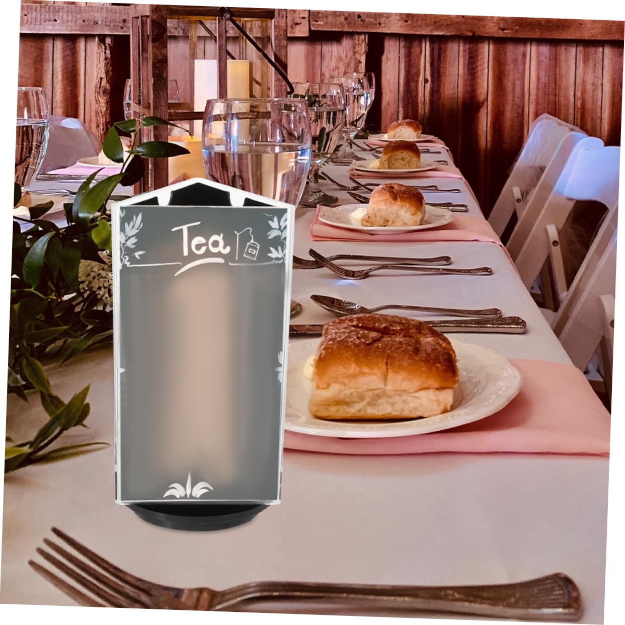 Uonlytech 4 Expositores De Menú Para Restaurante Giratorios De Acrílico Y Color Negro