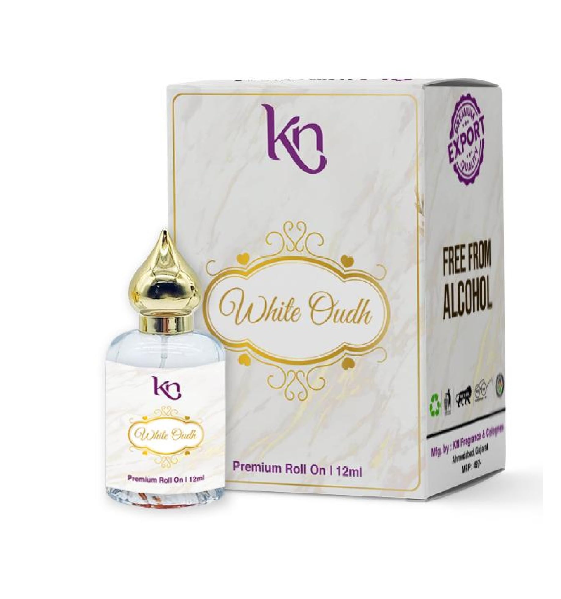 Natural Long-Lasting Fragrance Non-Alcoholic Roll-on 12 ml White Oud Attar for Men & Women-image-12