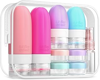 Gemice 16 Pack Travel Bottles for Toiletries, Small TSA Approved Leakproof Travel Containers for Toiletries, Silicone Refillable Travel Essentials Accessories with Travel Bag for Shampoo Conditioner