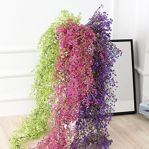Miniatura 6 de 2 plantas colgantes artificiales para interiores, plantas colgantes falsas al aire libre, plantas artificiales para bodas, fiestas, hogar, jardín,