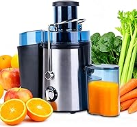 Vista 1 de Máquina exprimidora, extractor de exprimidor centrífugo de 1000 W con boca ancha de 2.6 pulgadas para frutas y verduras enteras, exprimidor