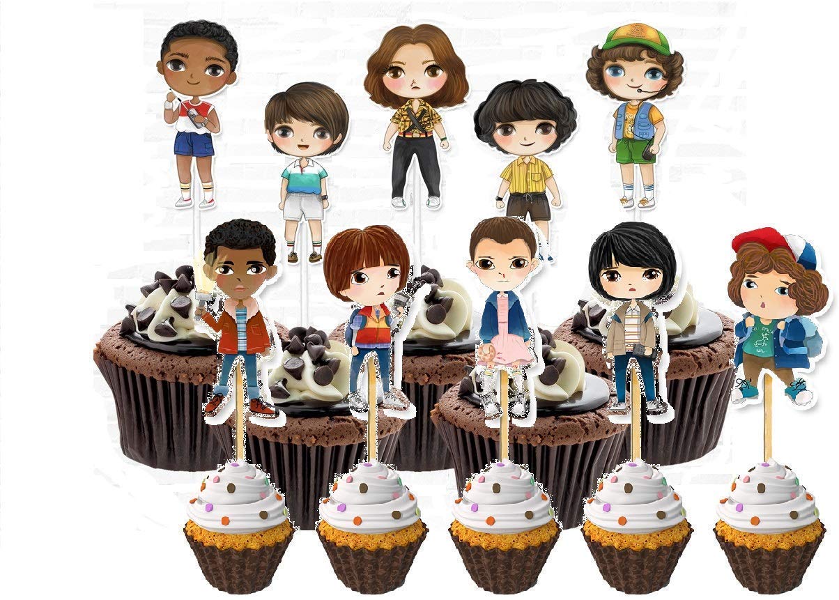 Vercico Cake Topper, Cake Decorations Stand Up Wafer Cake Decorations  Stranger Theme Party Supplies Happy Birthdays Cake Topper for Kids - Buy  Online - 173937158