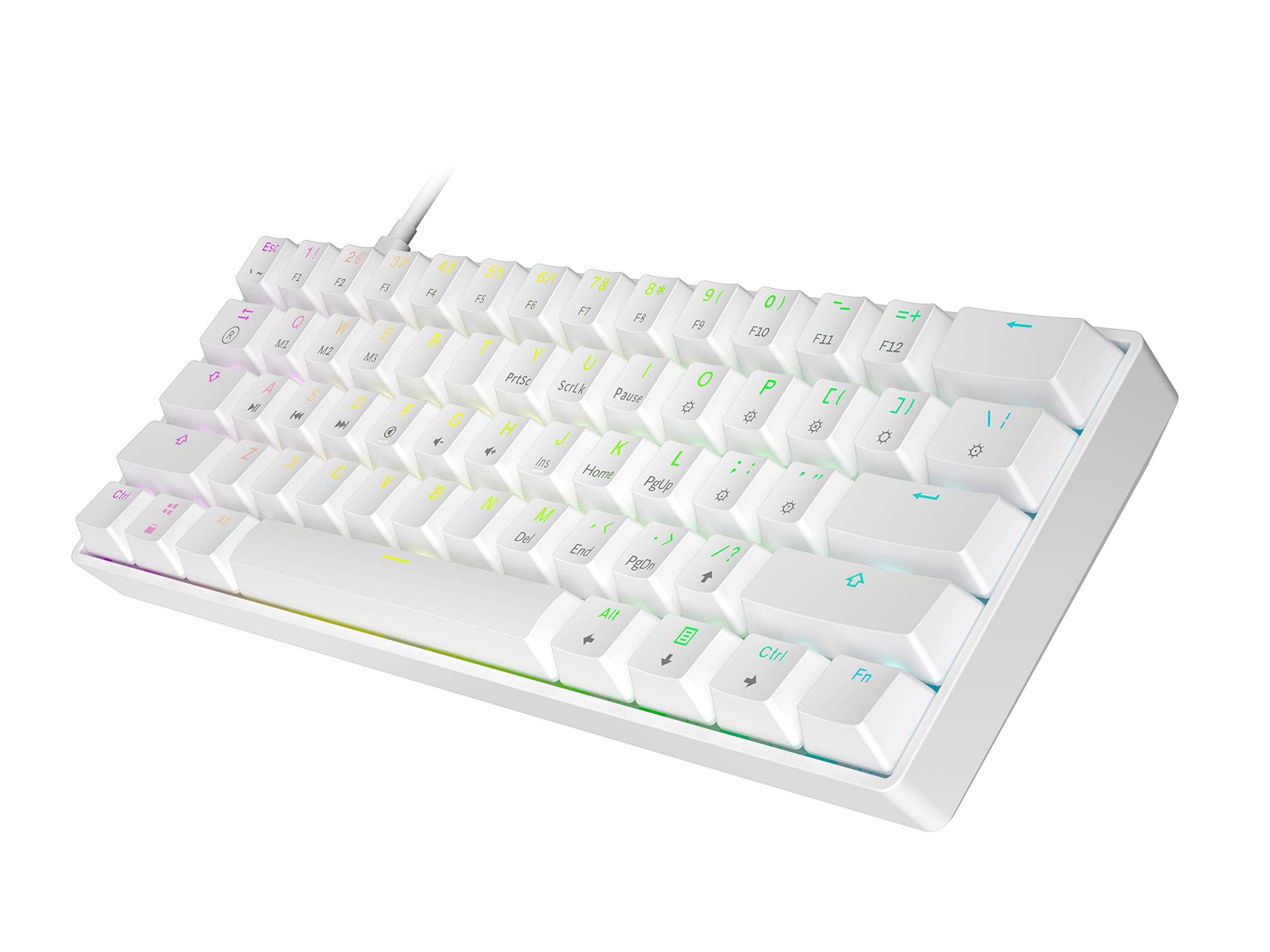 HK GAMING GK61 Mechanical Gaming Keyboard 61 Keys Multi Color RGB
