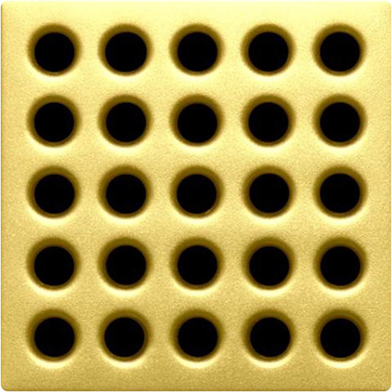 Ebbe E4402 Square Shower Drain Grate, Satin, Gold