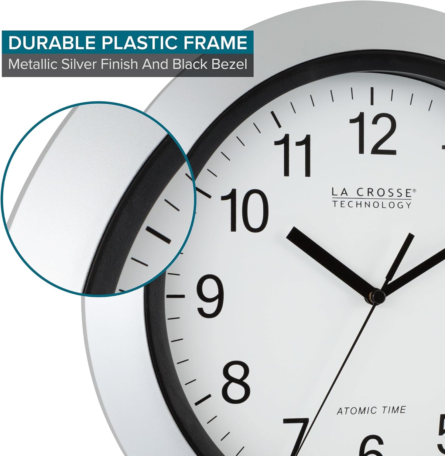 La Crosse Technology WT-3129S 12 Inch Atomic Analog Wall Clock