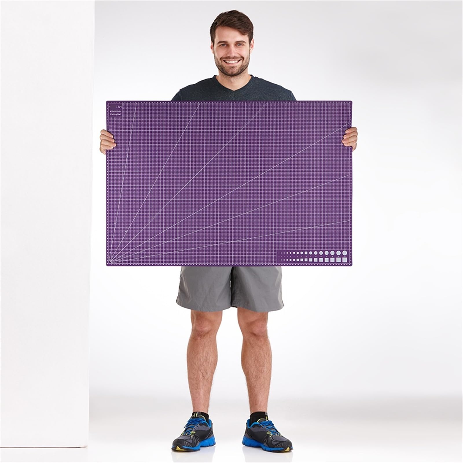 Schneidematte A1 doppelseitige selbstheilende PVC-Rotationsschneidematte, perfekt for Leder, Gravur, Lochen, Papier-/Schlammbasteln Büro