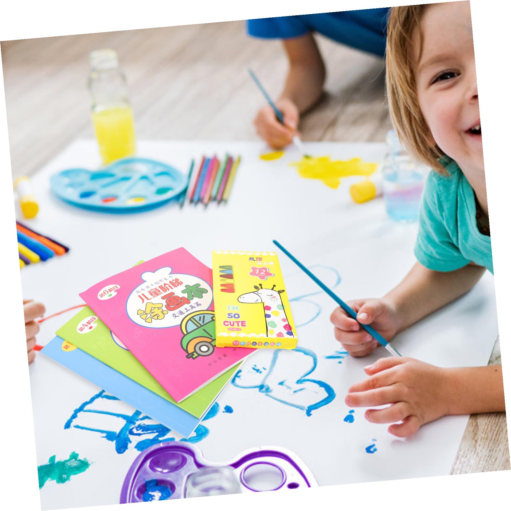 Libro da Colorare per Bambini 48 Pagine, Set 1 Carta | Doodle Book per Ragazzi e Ragazze, Facile da Portare, Uso Casa e Outdoor