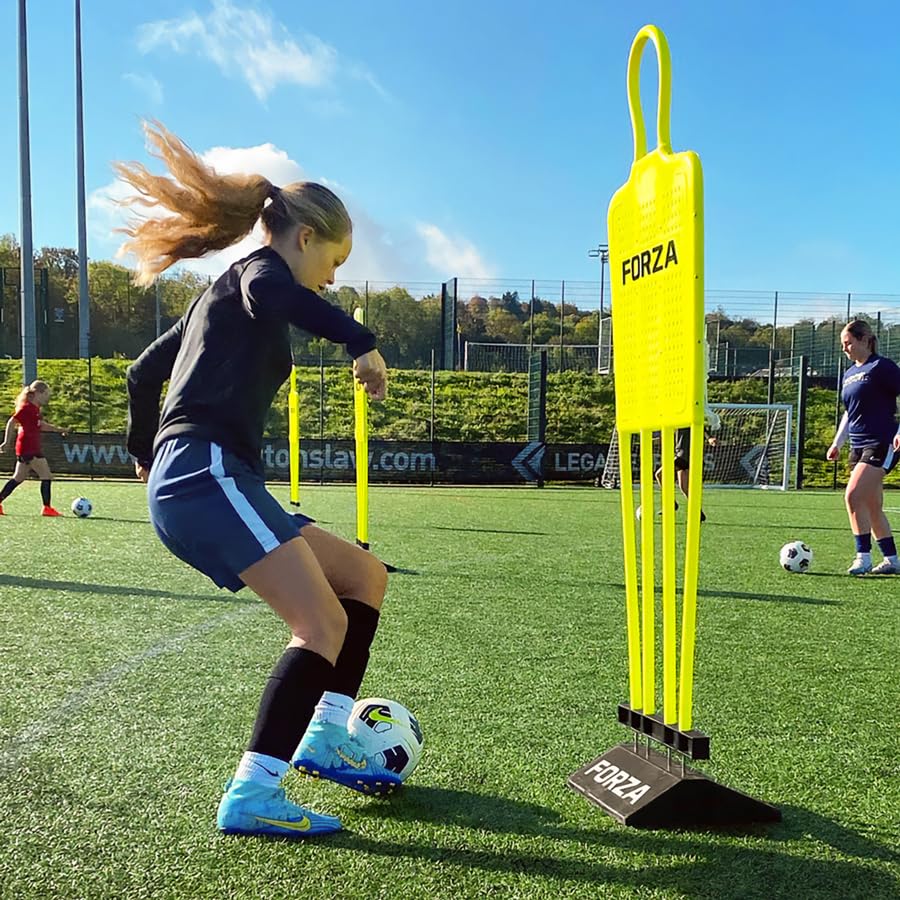 FORZA Astro Fußball-Dummies (Unterlage Werden enthalten) | Freistoß Dummies für Fussball | 3 Größe erhältlich | Eignen Sich für mehrere Oberflächen (Jugendliche, Einzeln)