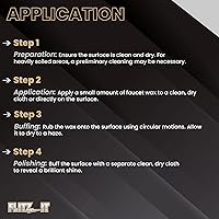 Vista 5 de Flitz Cera para llave de grifo Plus - Envase de 3.4oz de limpiador y abrillantador para grifos a base de agua fabricado en EE. UU. para manchas