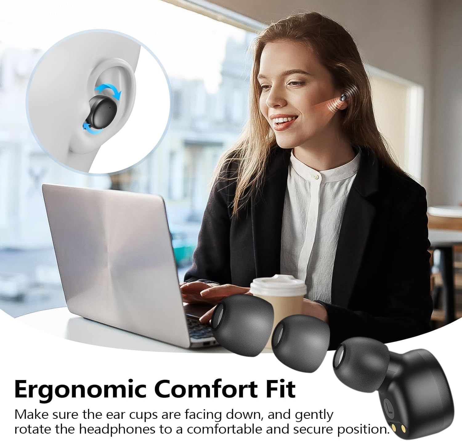 Osmo EarBuds Auricolari Osmo EarBuds Bluetooth 5.0 Stereo HiFi Sportivi | Auricolari Wireless Con Bluetooth 5.0, Controllo Vocale, Chiamate In Vivavoce, Design Ergonomico E Resistenza Agli Schizzi