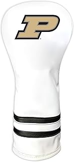 Team Golf NCAA Purdue Boilermakers White Vintage Fairway Golf Club Headcover, Form Fitting Design, Retro Design & Superb Quality