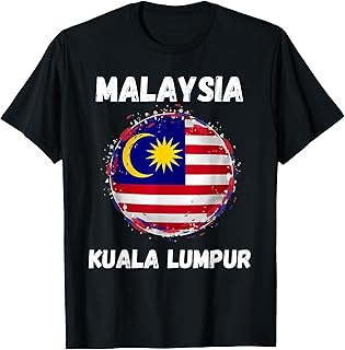 Kuala Lumpur Malaysia Retro Malaysian Flag Souvenirs T-Shirt