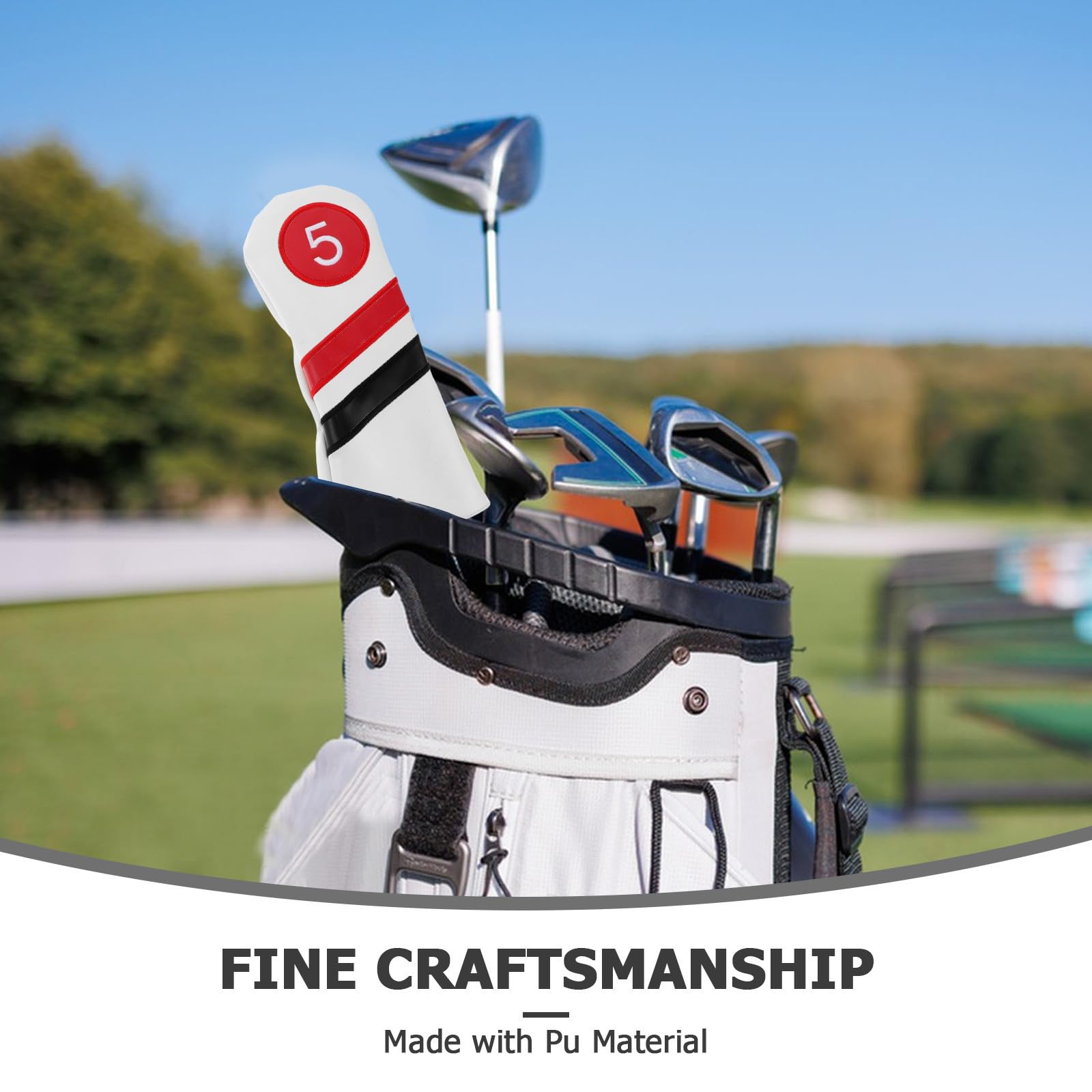 3 Stück Golfschlägerhüllen aus PU für Golfschläger, Modern