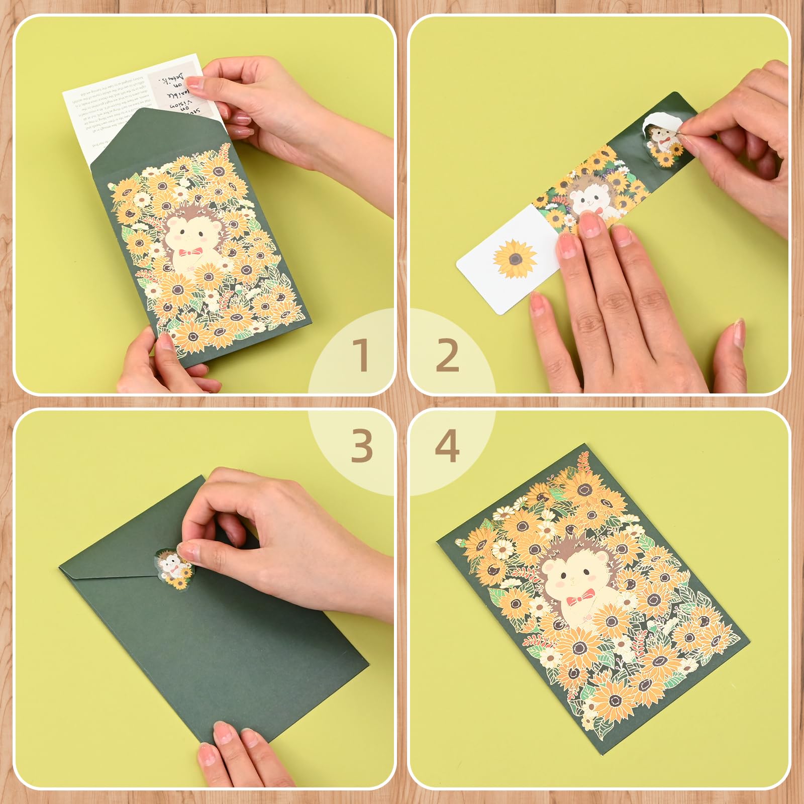 BAYTORY 36Pcs Stationery Paper and Envelopes Set, Cute Animal Patterns Envelope, Love Letter Papers Letter Writing Kit - Image 3