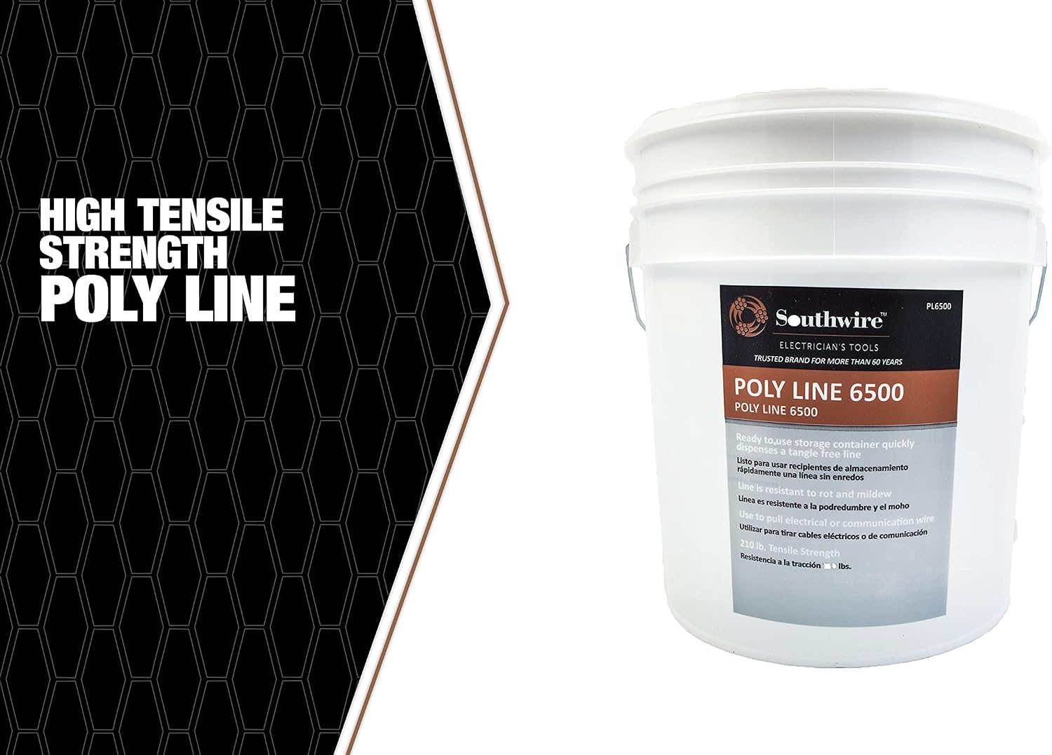 Southwire Tools & Equipment PL6500 210 lbs Tensile Strength Fishing Pull Line 6,500-Feet