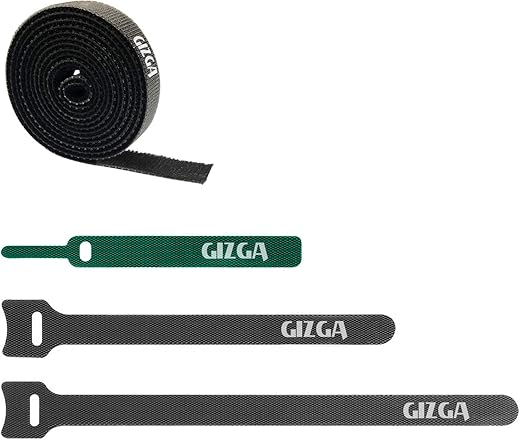 Gizga Essentials Cable Organiser, Cord Management System for PC, TV, Home Theater, Speaker & Cables, Reusable Cable Organizer for Desk, Double…