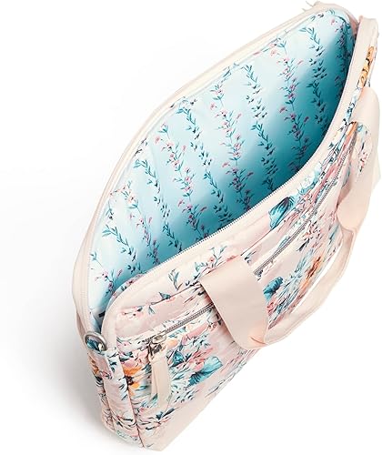 Miniatura 3 de Organizador delgado para laptop de sarga de rendimiento para mujer, Ramo de flores de melocotón