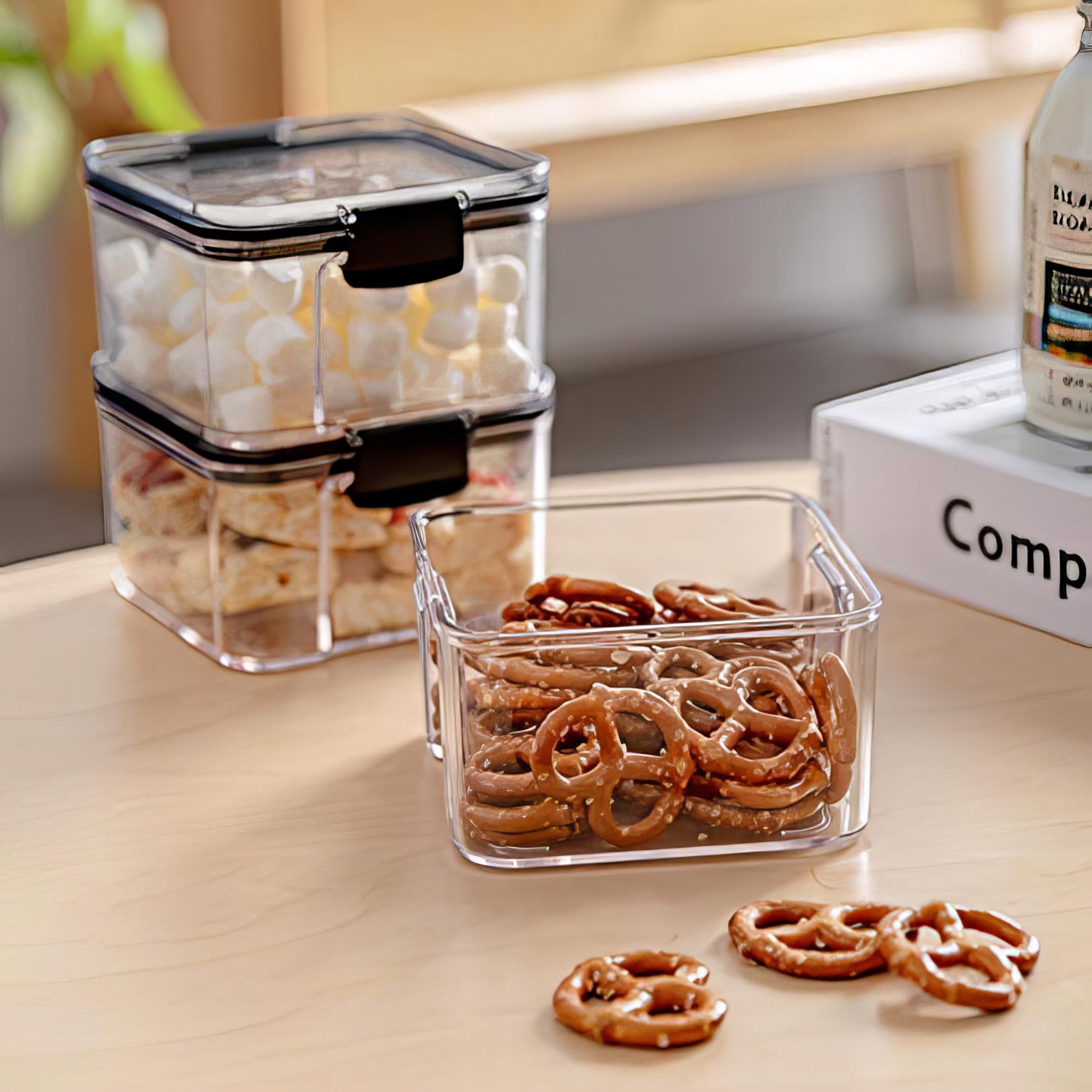 KWER Juego de recipientes herméticos de 700 ml para cocina, para el hogar, artículos de cocina, contenedores de almacenamiento, contenedores de almacenamiento de cocina, contenedores de alimentos