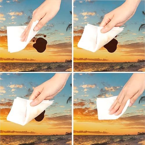 Vista 125 de cfpolar Mantel redondo ajustable de verano, hojas de palma tropical, borde elástico, mantel redondo lavable para uso en interiores y exteriores, se