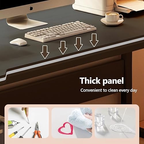 Miniatura 4 de Escritorio para videojuegos, mesa de escritura para computadora, estilo simple, madera de PC, adecuada para el hogar, la oficina