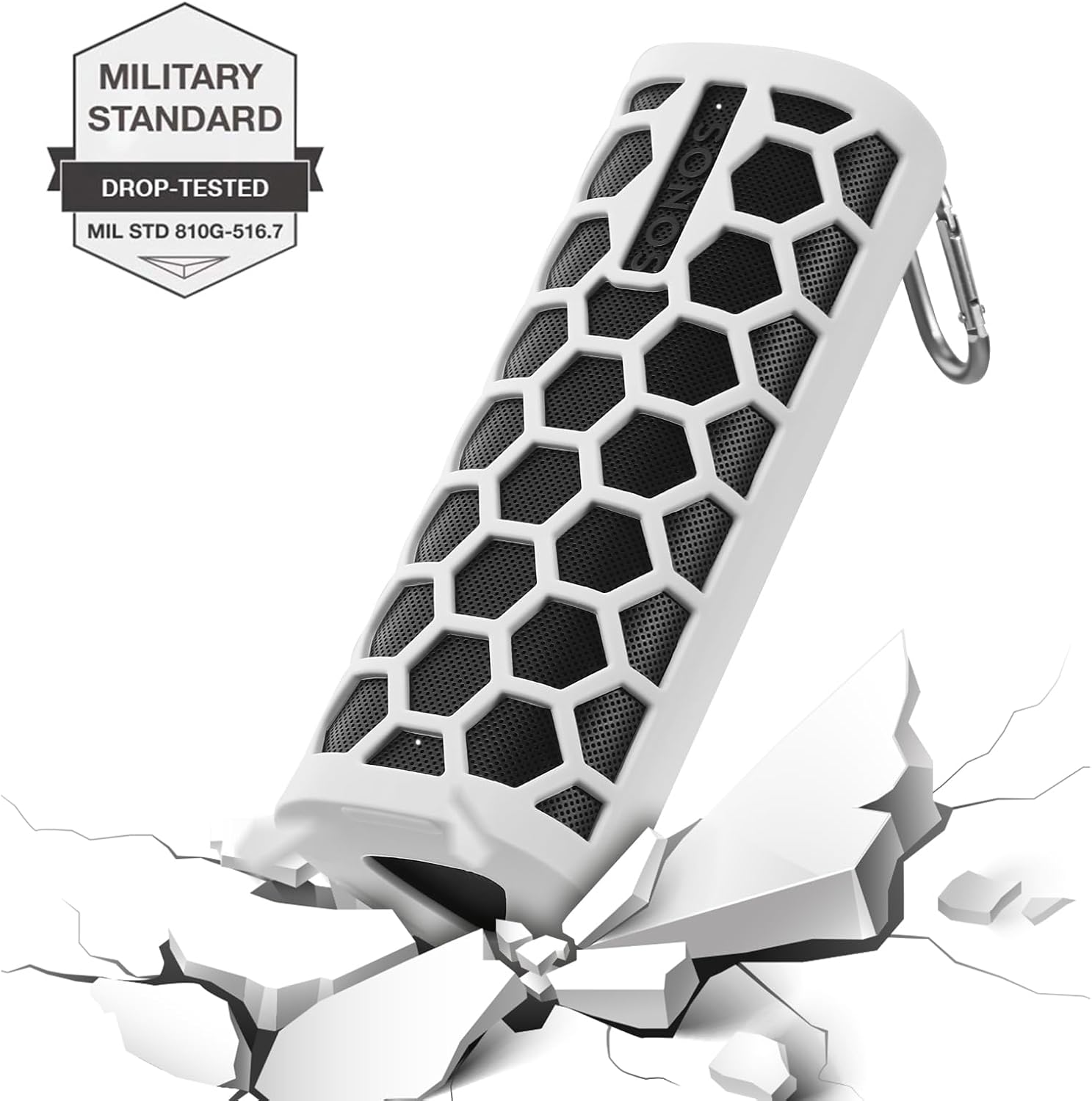 Protective Cover Carrying Silicone Case for Sonos Roam 2 / Sonos Roam, Speaker Pouch Sleeve Protector Cover Travelling Case for Wireless Bluetooth Speaker (Grey) - Image 2