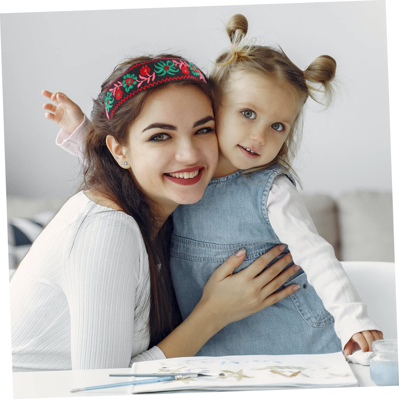 DOITOOL 8pezzi Fasce Per Ricamate Accessori Per e Ragazze Per Cerimonie e Speciali