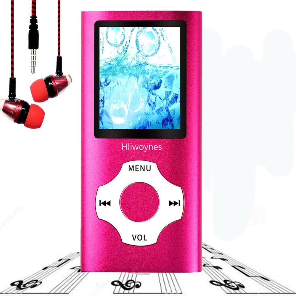 MP3 Player / MP4 Player, Hliwoynes MP3 Music Player with 16GB Memory SD Card Slim Classic Digital LCD 1.82'' Screen Mini USB Port with FM Radio, Voice Record