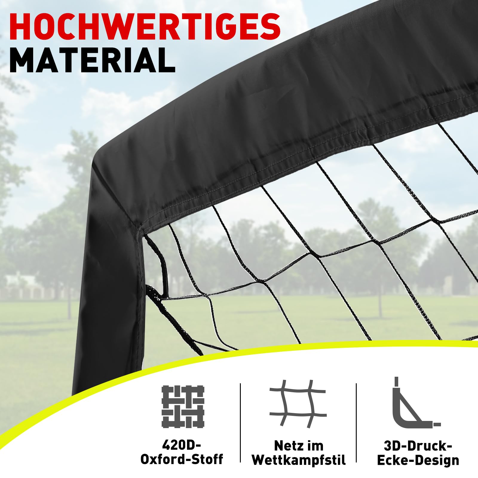 213 x 152cm Kinder Fußballtor, Faltbar Outdoor Übung Fußballnetz für Garten