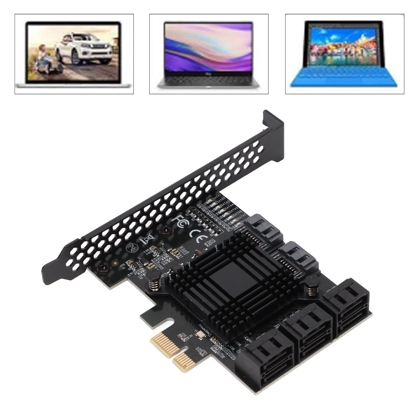Amazon.co.jp: 拡張ボード 6Gbps PCI-E 1X to 3.0 8ポート拡張カード