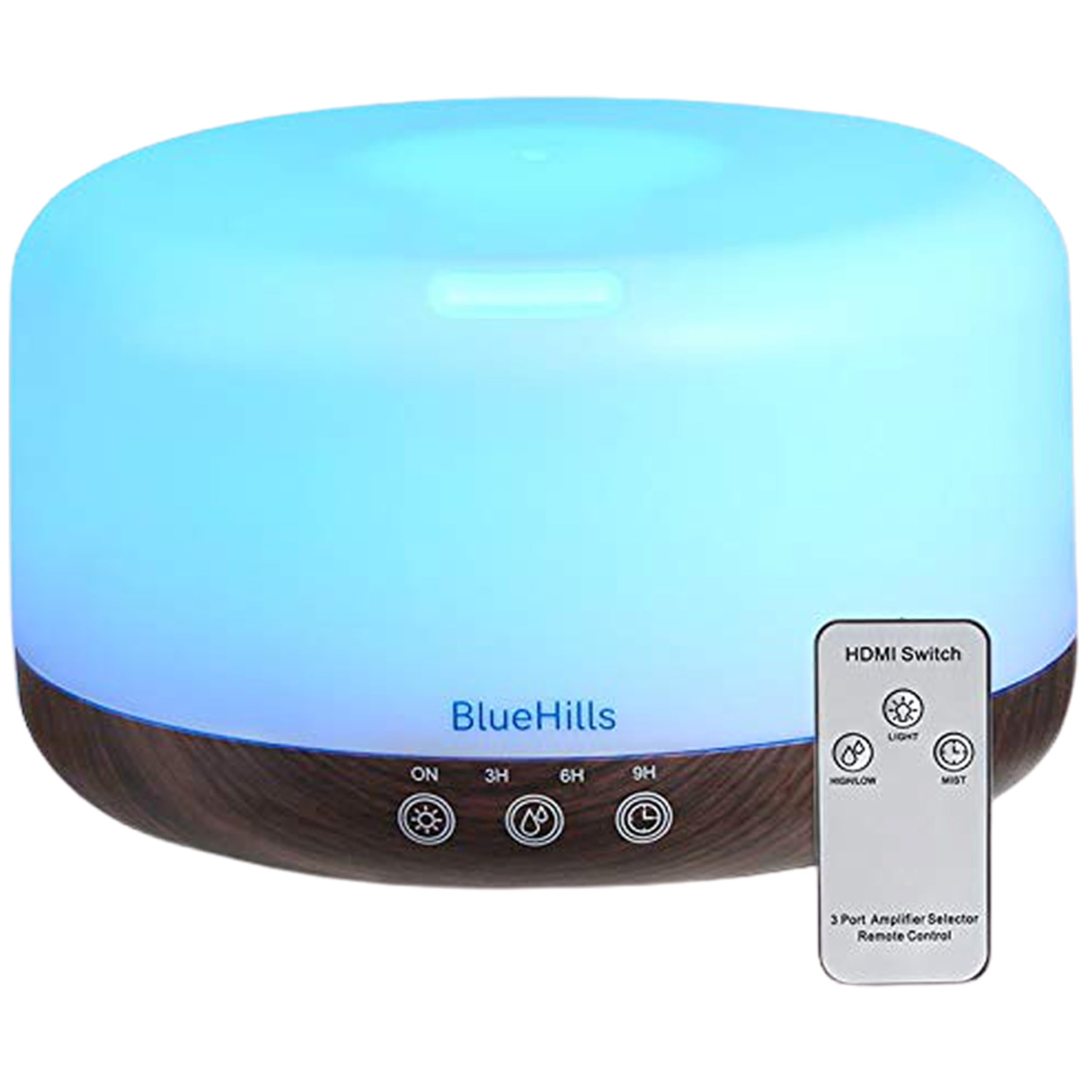 BlueHills Premium 1000 ML Large Essential Oil Diffuser Humidifier for Room Home Aromatherapy Big Capacity Oil Diffuser with Décor LED Lights Long