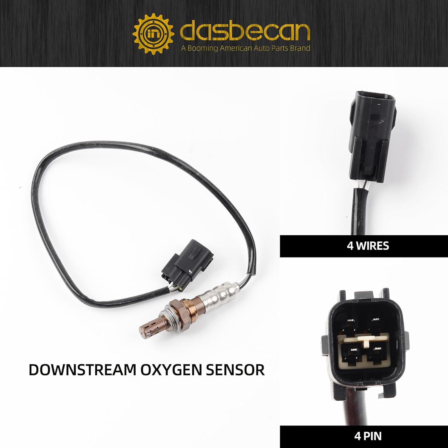 Dasbecan Upstream & Downstream Oxygen Sensor 234-5029 234-4238 Compatible with KIA Sportage Sorento Optima Rando Forte 5 Koup 2.4L & Hyundai Tucson Sonata Santa Fe 2.0 2.4 Non-Turbo