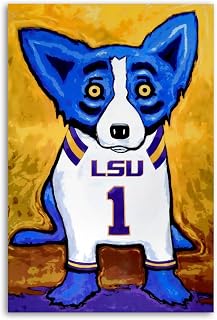 Number One Tiger Fan 2011-George Rodrigue Blue Dog Canvas Art Poster And Wall Art Picture Print Modern Family Bedroom Decor Posters 20x30inch(50x75cm)