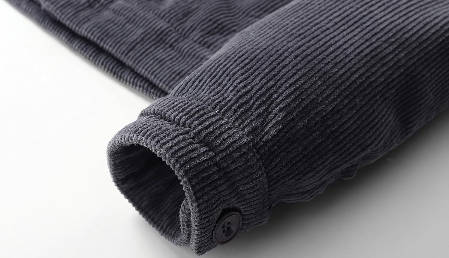 Men's Sherpa Lined Corduroy Jacket Casual Thickened Winter Warm Fleece Jacket Coat - Image 7