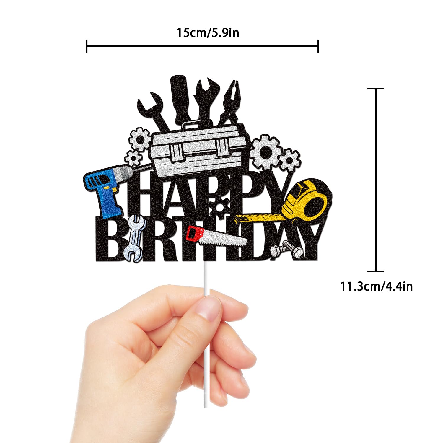 Tools Birthday Party Decorations 25 Pcs Tools Themed Cake Decorations ...